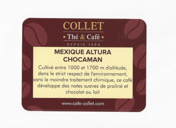 Café  MEXIQUE ALTURA CHOCAMAN